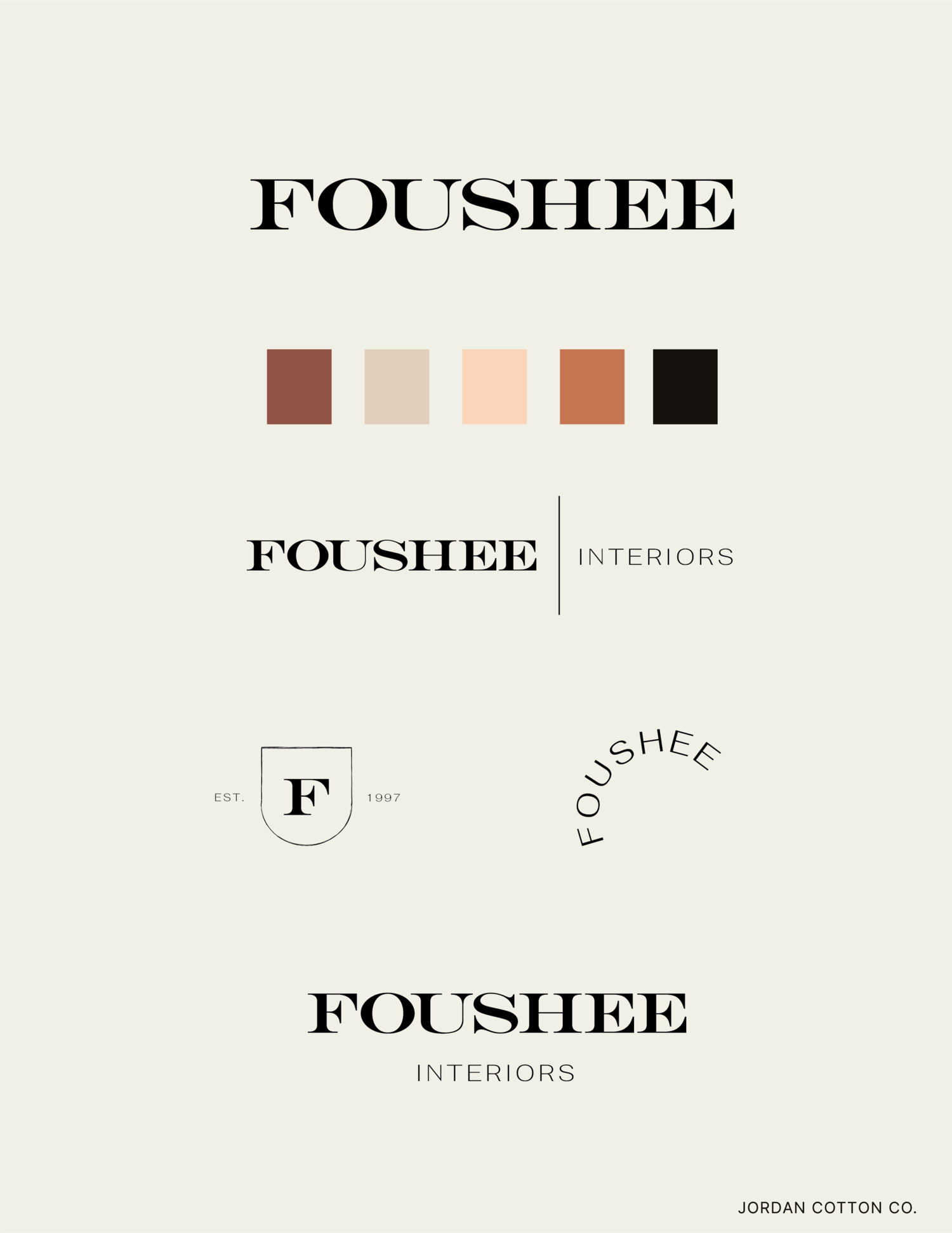 Foushee brand kit by Jordan Cotton as an example of one of 5 Brand Kit Examples to Inspire Your Brand Identity.