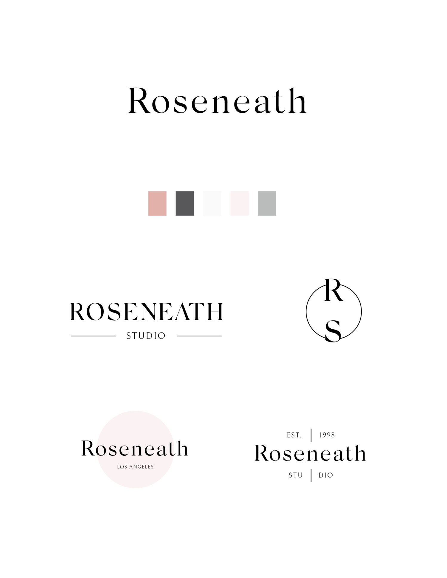 Roseneath brand kit by Jordan Cotton as an example of one of 5 Brand Kit Examples to Inspire Your Brand Identity.